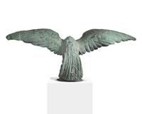 A Large Molded and Gilded Copper Pilot House Eagle
