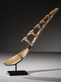 Tlingit Big Horn Sheep Spoon, with Totemic Imagery
