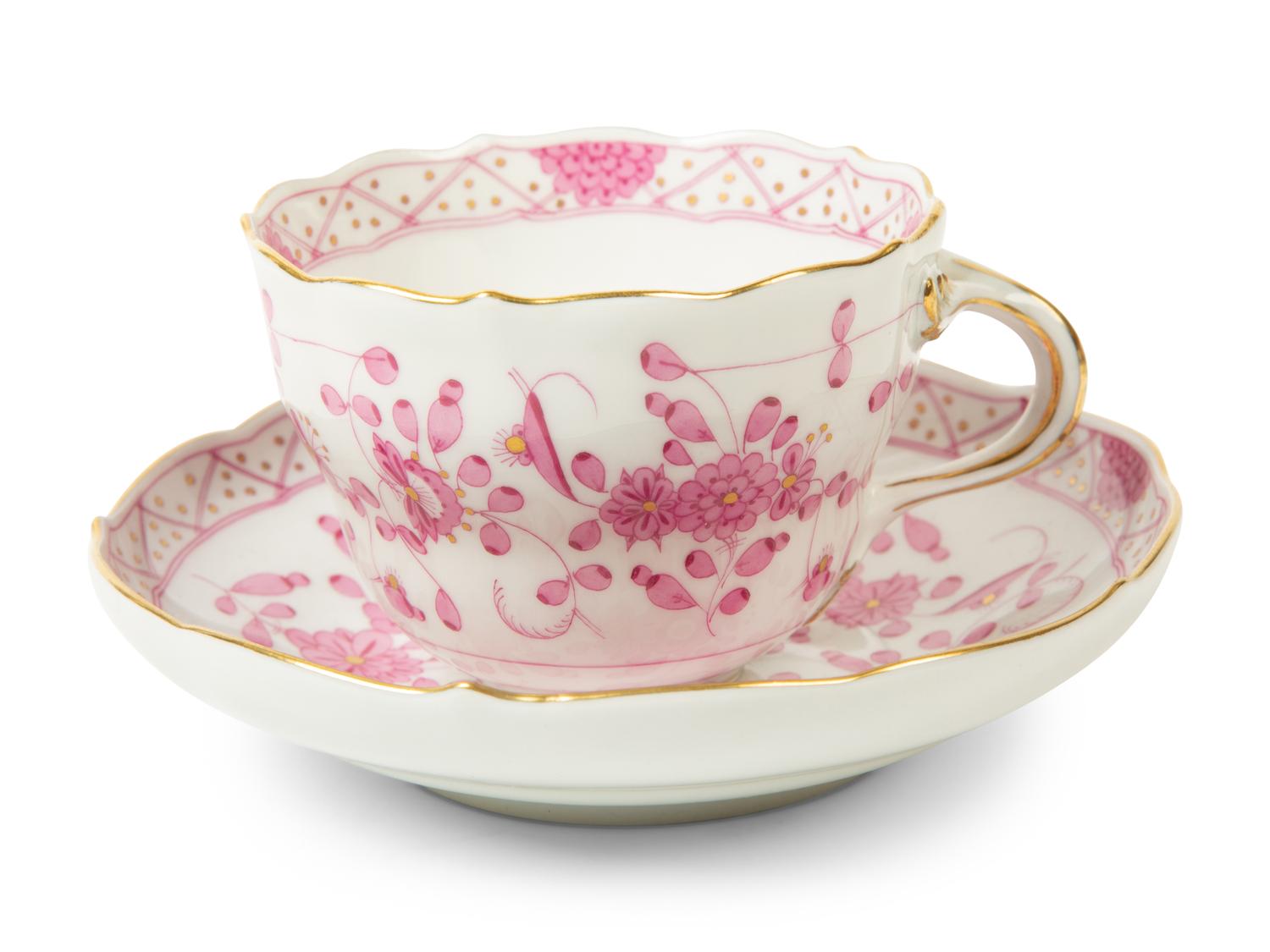 Six Meissen Porcelain Cups and Saucers — 19TH/20TH CENTURY