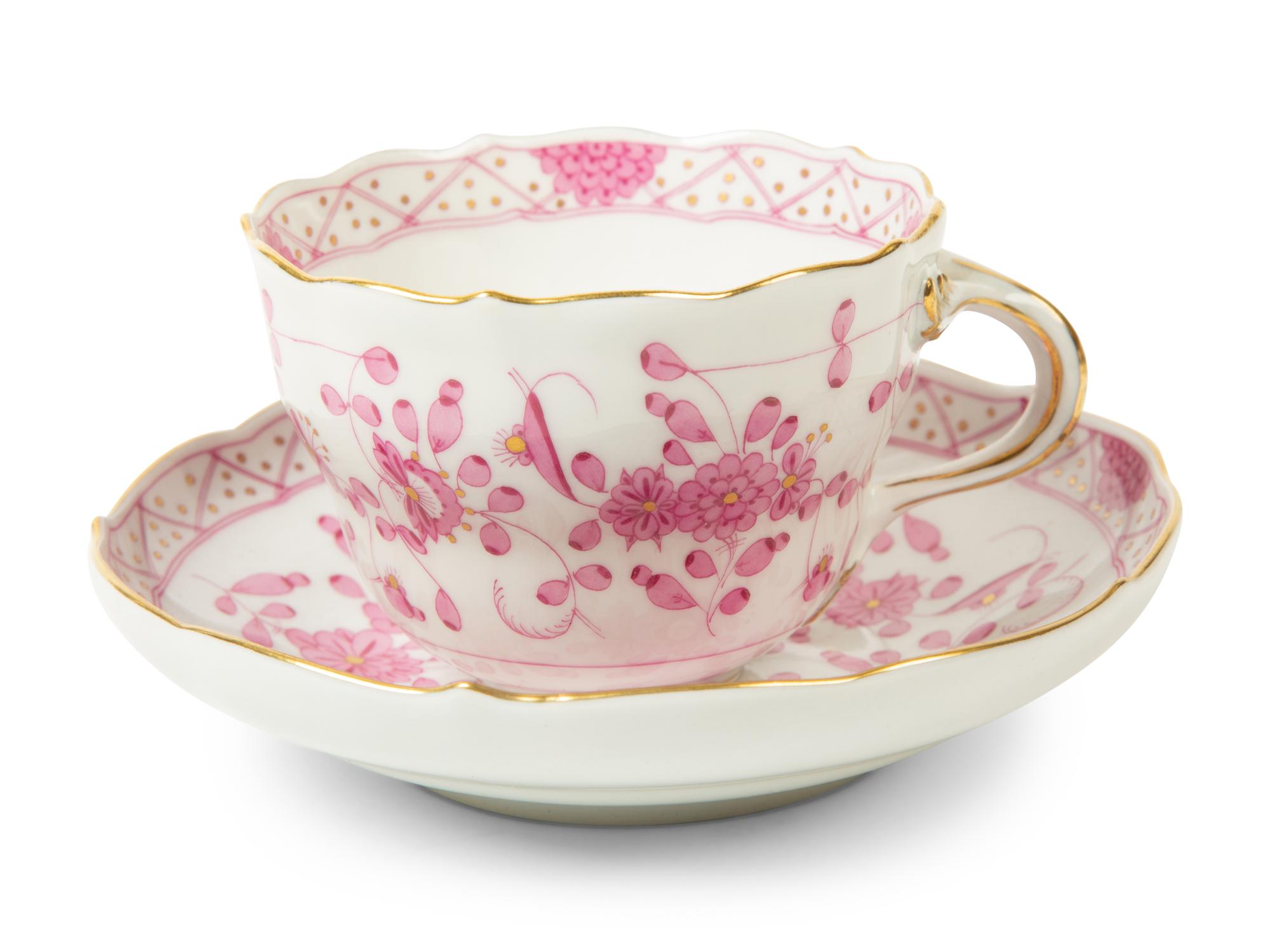 Six Meissen Porcelain Cups and Saucers — 19TH/20TH CENTURY