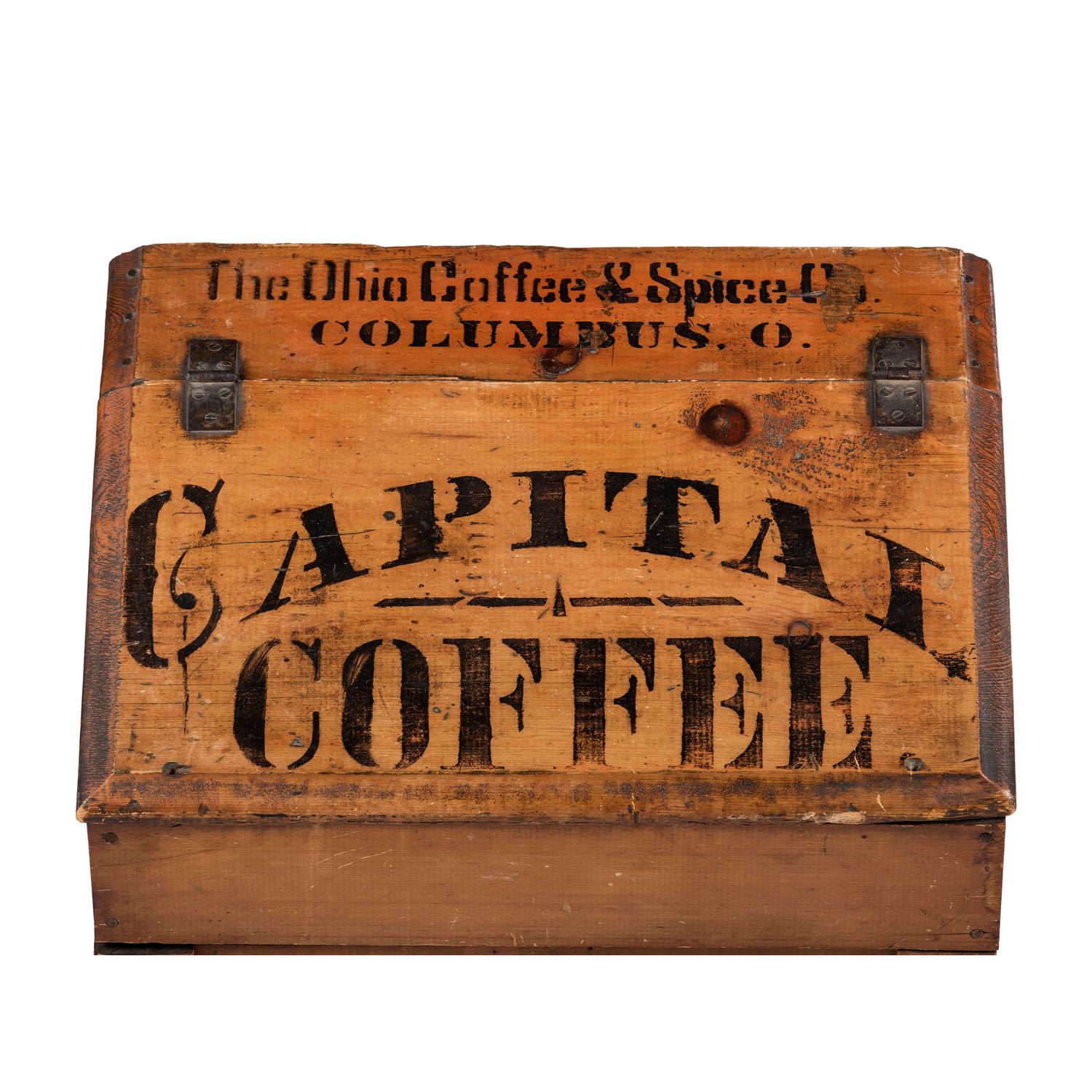 A Capital Coffee Painted Wood Store Bin