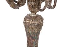 A Pair of English Silver on Copper Seven-Light Candelabra — 19TH CENTURY