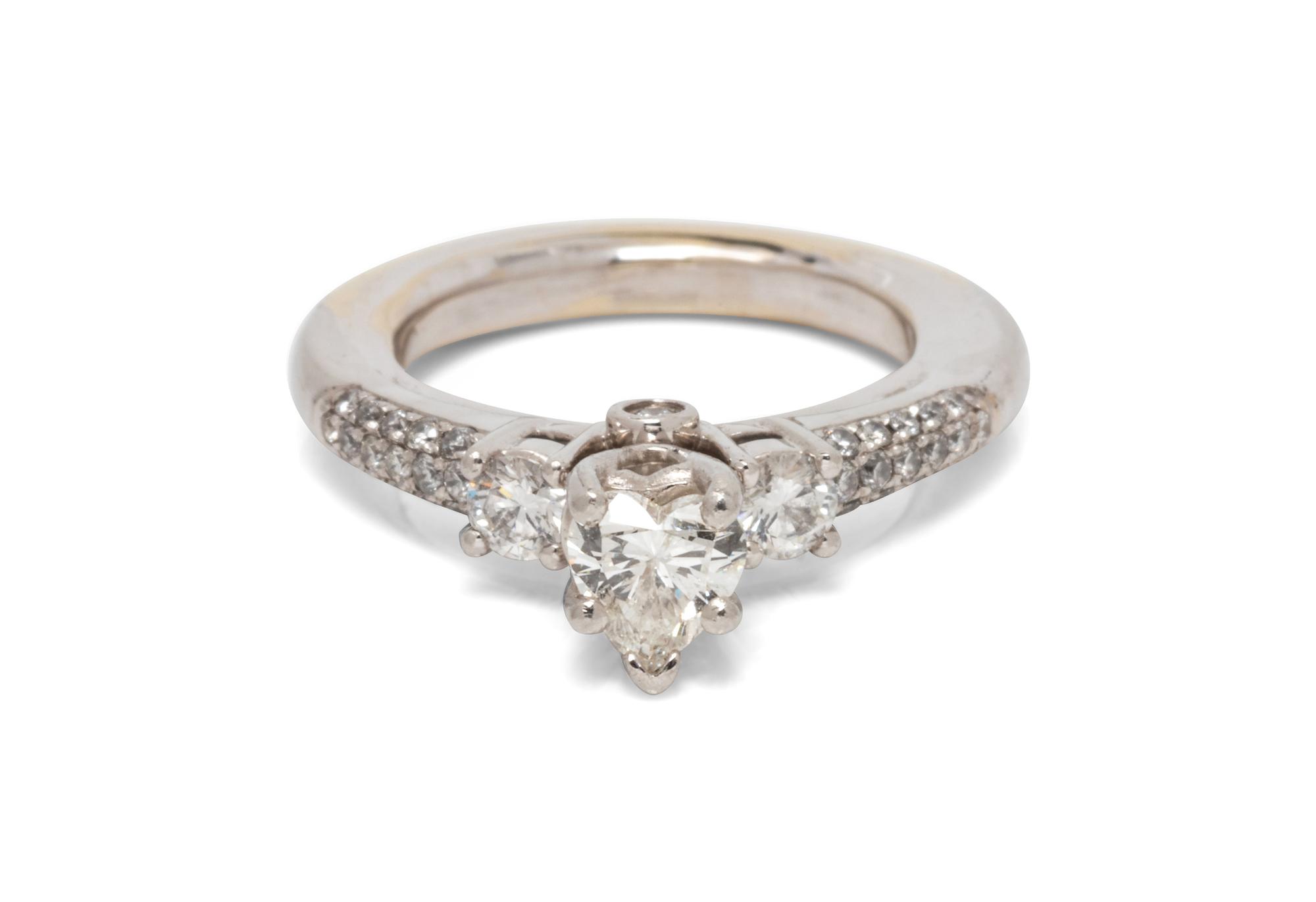 A Platinum, White Gold and Diamond Ring,