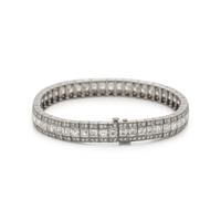 J.K. DAVISON, PLATINUM AND DIAMOND BRACELET