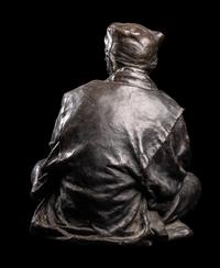 A Japanese Bronze Figure of an Elderly Man