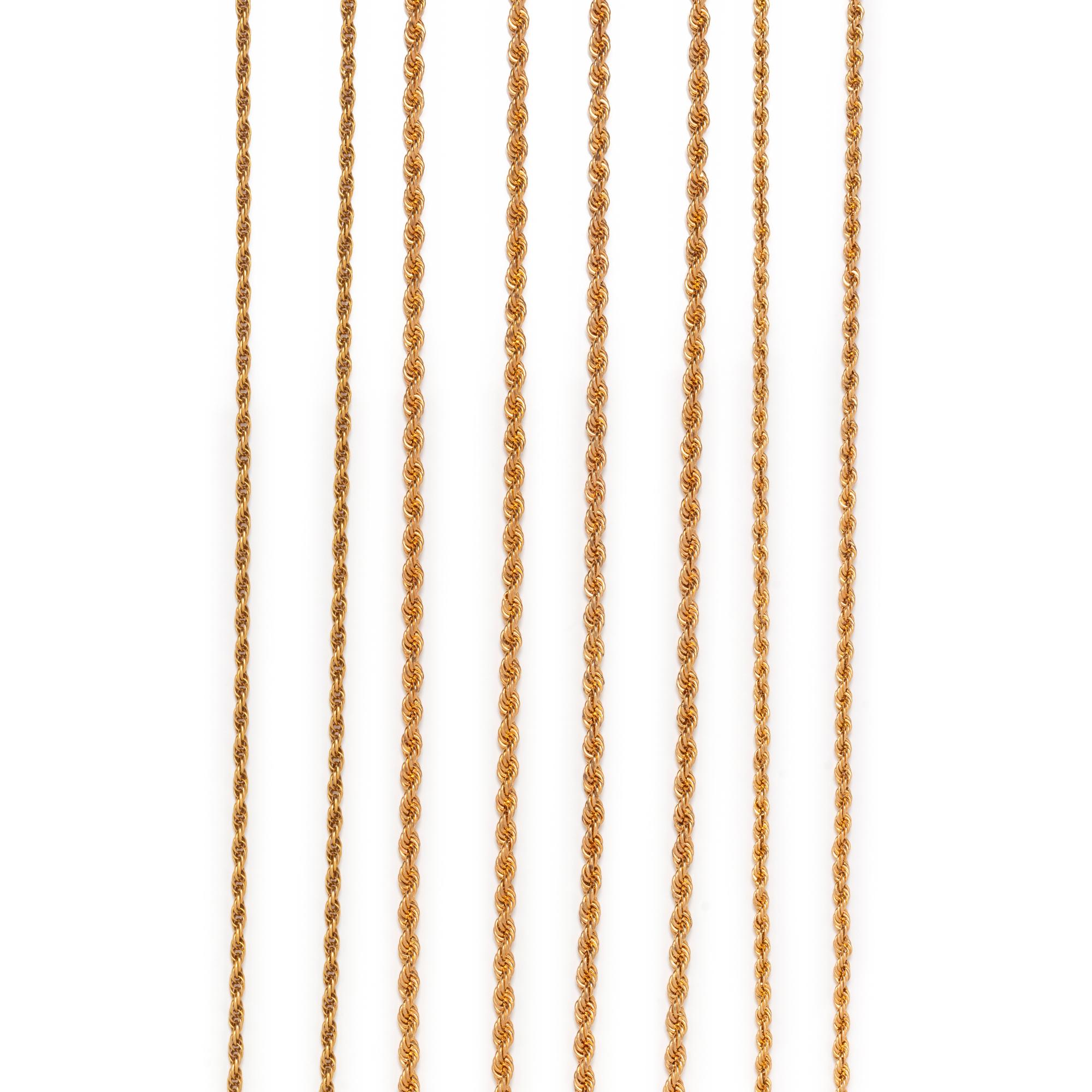 COLLECTION OF YELLOW GOLD CHAIN NECKLACES