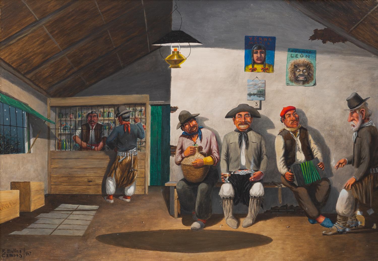 Florencio Molina Campos (Argentine, 1891-1959) — Los Gauchos, Tres de Mayo, 1947