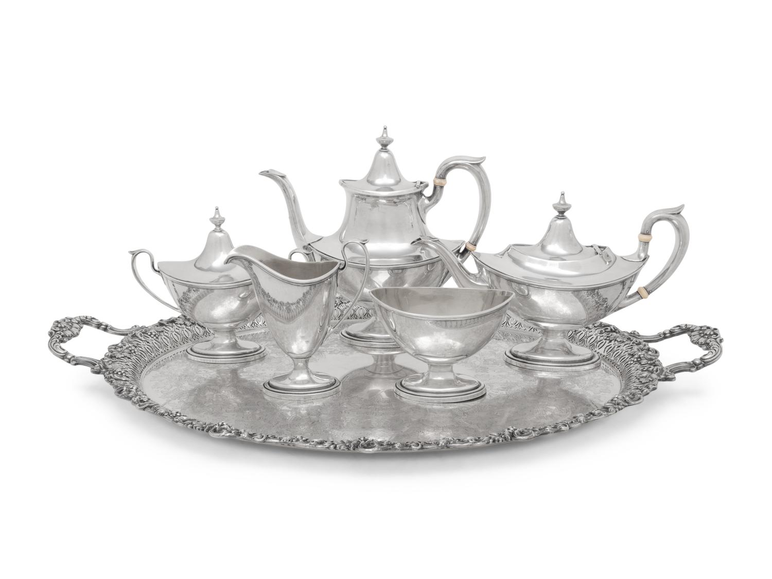 An American Silver Five-Piece Tea and Coffee Service