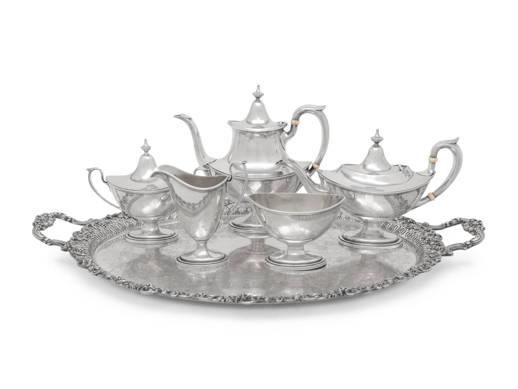 An American Silver Five-Piece Tea and Coffee Service