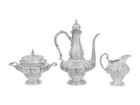 A Tiffany & Co. Silver Three-Piece Coffee Service