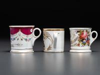 Three Porcelain Occupational Shaving Mugs