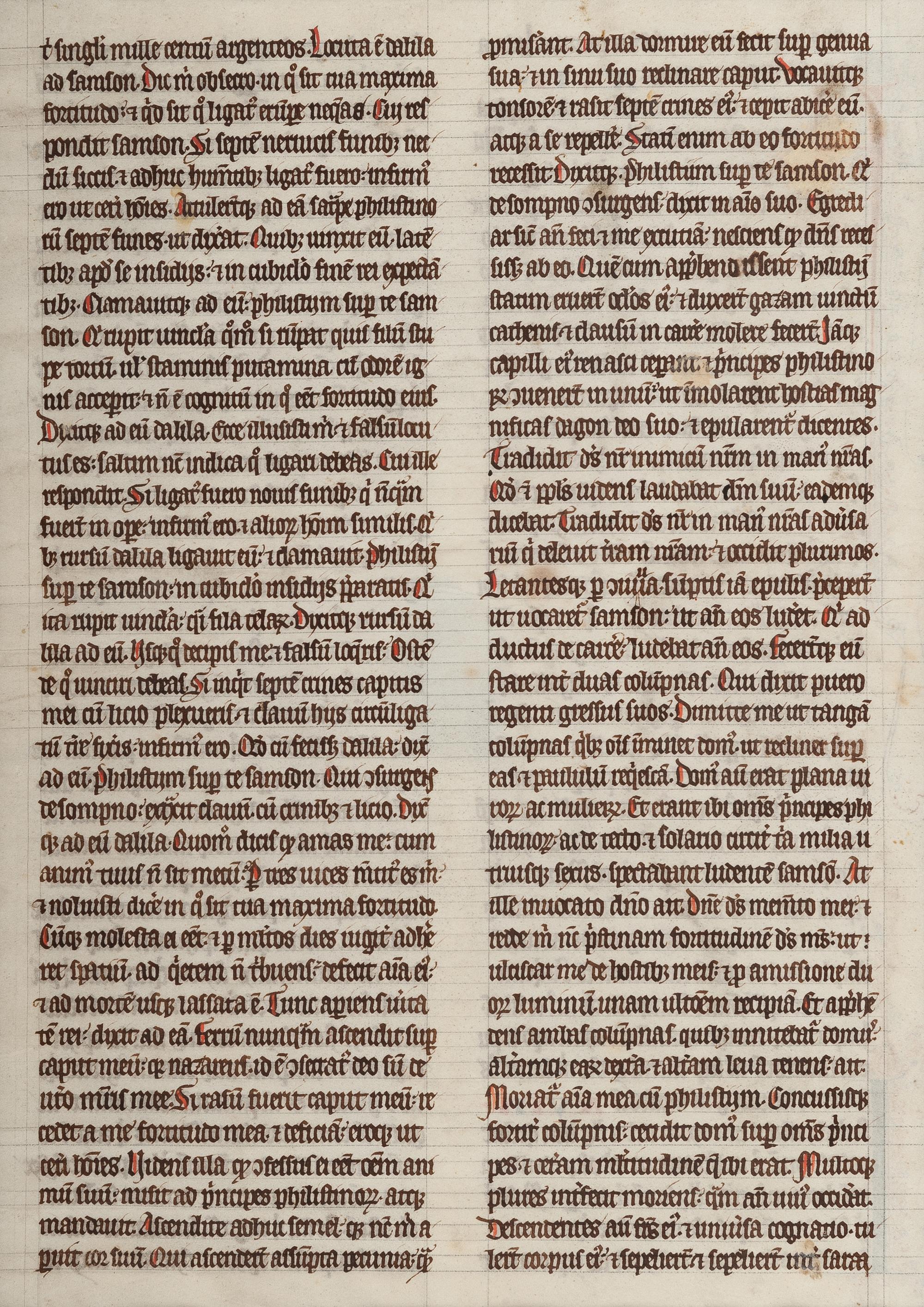 [MANUSCRIPT LEAF -- BIBLE]. One leaf on vellum, in Latin. Germany, ca. 1425.