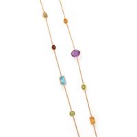 COLLECTION OF YELLOW GOLD AND MULTIGEM JEWELRY