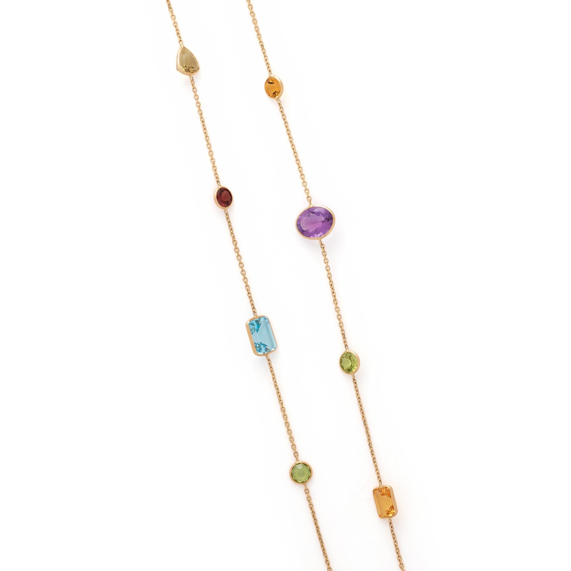 COLLECTION OF YELLOW GOLD AND MULTIGEM JEWELRY