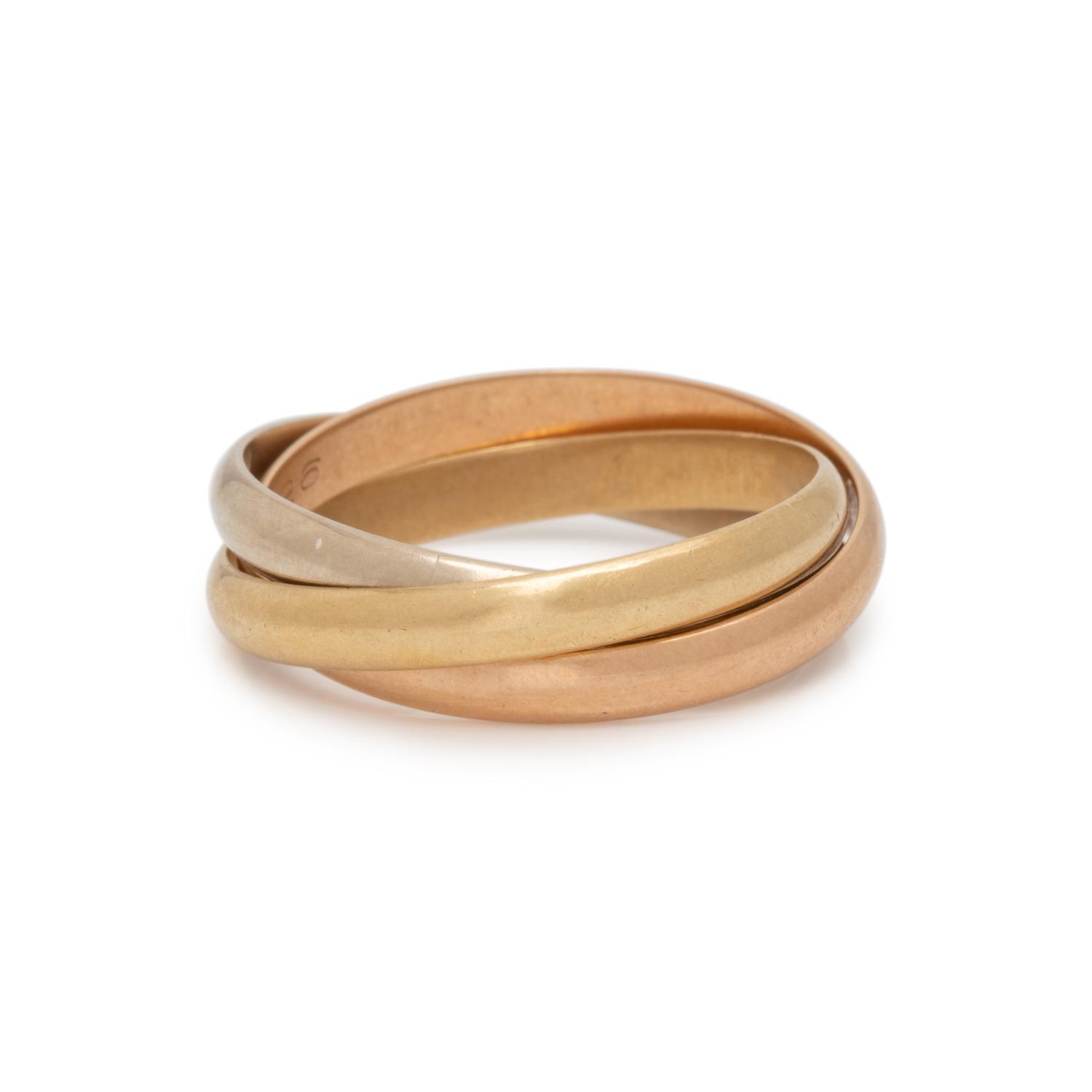 CARTIER, TRICOLOR GOLD 'TRINITY' RING