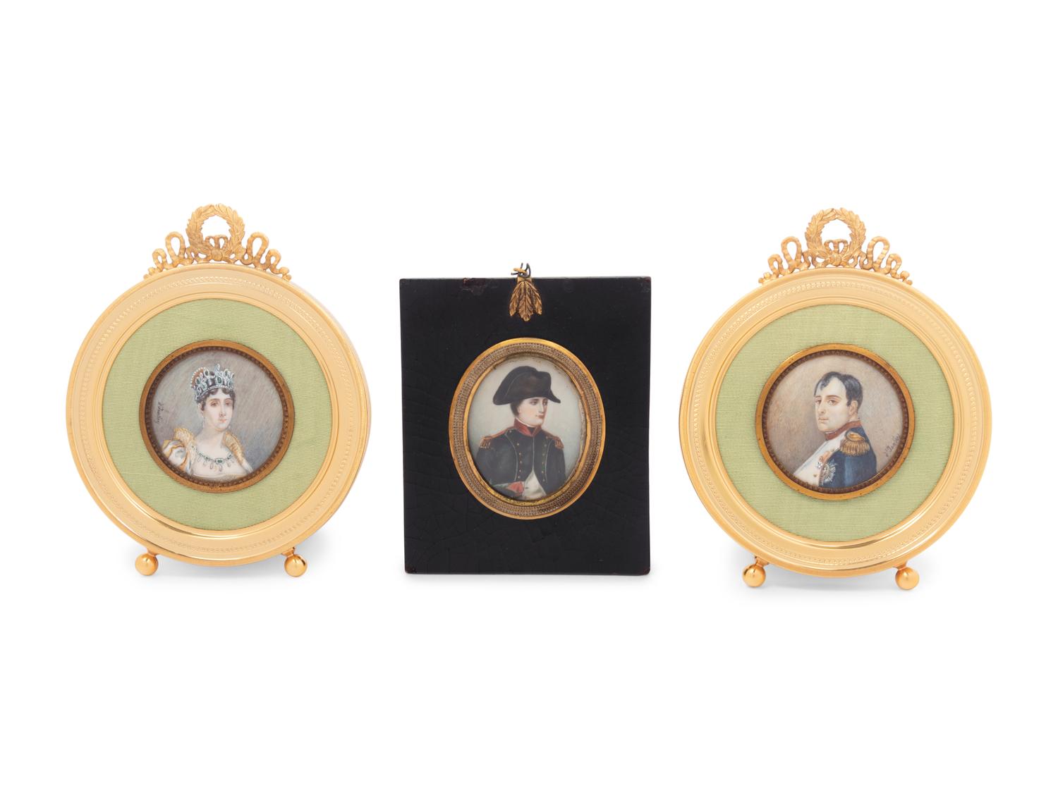 Three Napoleonic Portrait Miniatures