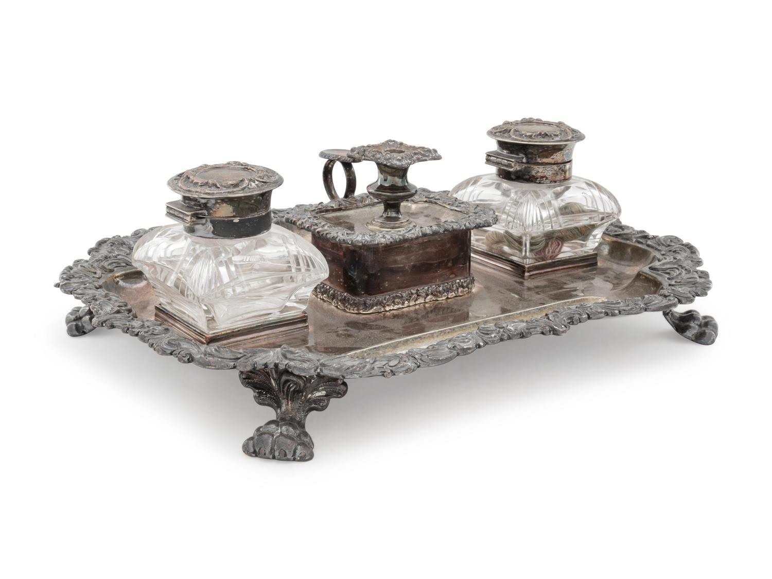 A Silver-Plate Standish
