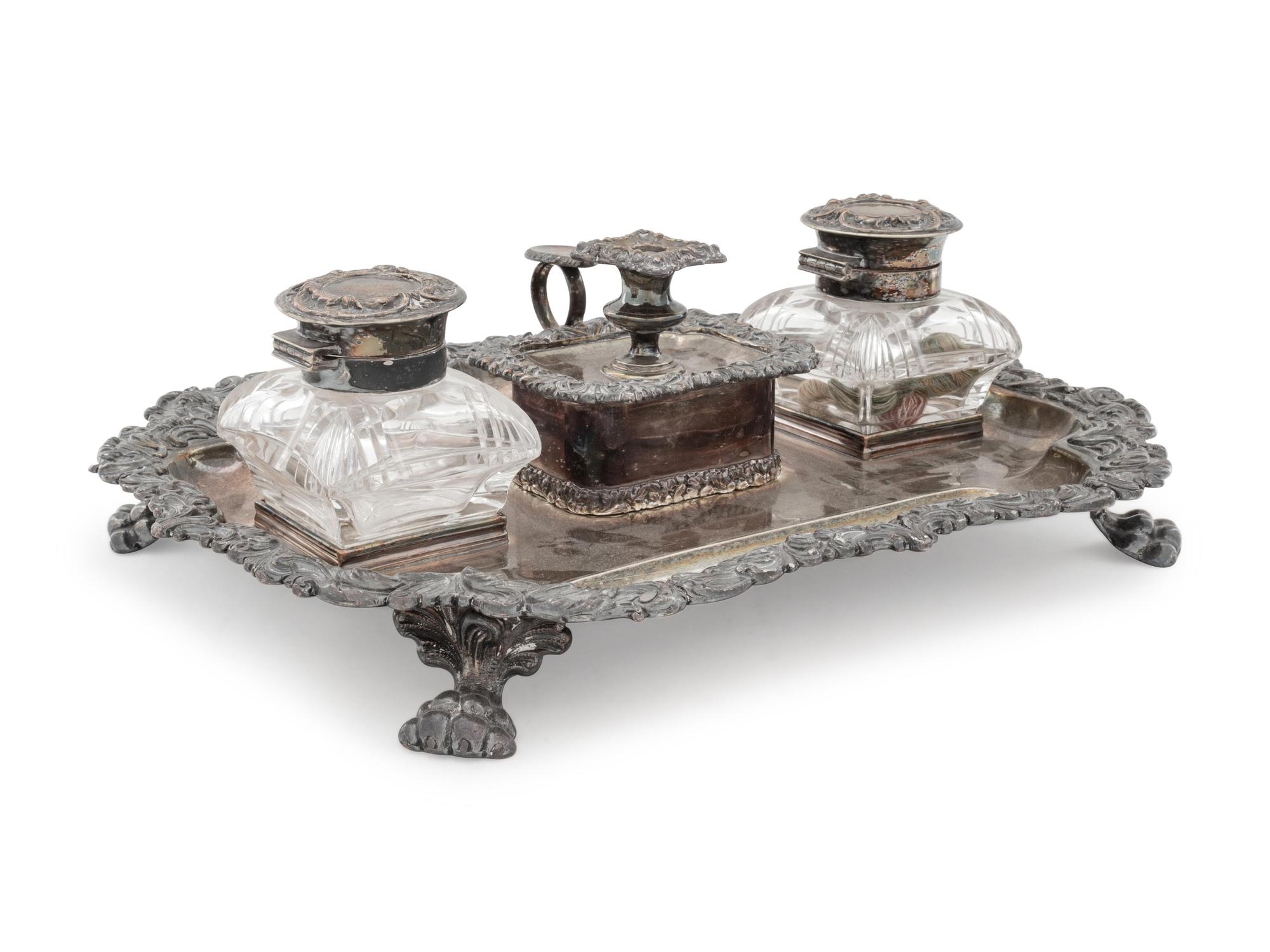 A Silver-Plate Standish