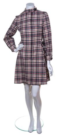 A Larry Aldridge Plaid Coat Dress,