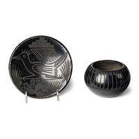 Crucita Calabaza, Blue Corn (San Ildefonso, 1921-1999) — Blackware Pottery