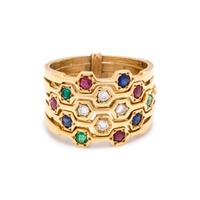 DIAMOND AND MULTIGEM HAREM RING