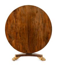 A Regency Parcel Gilt Rosewood Tilt-Top Table