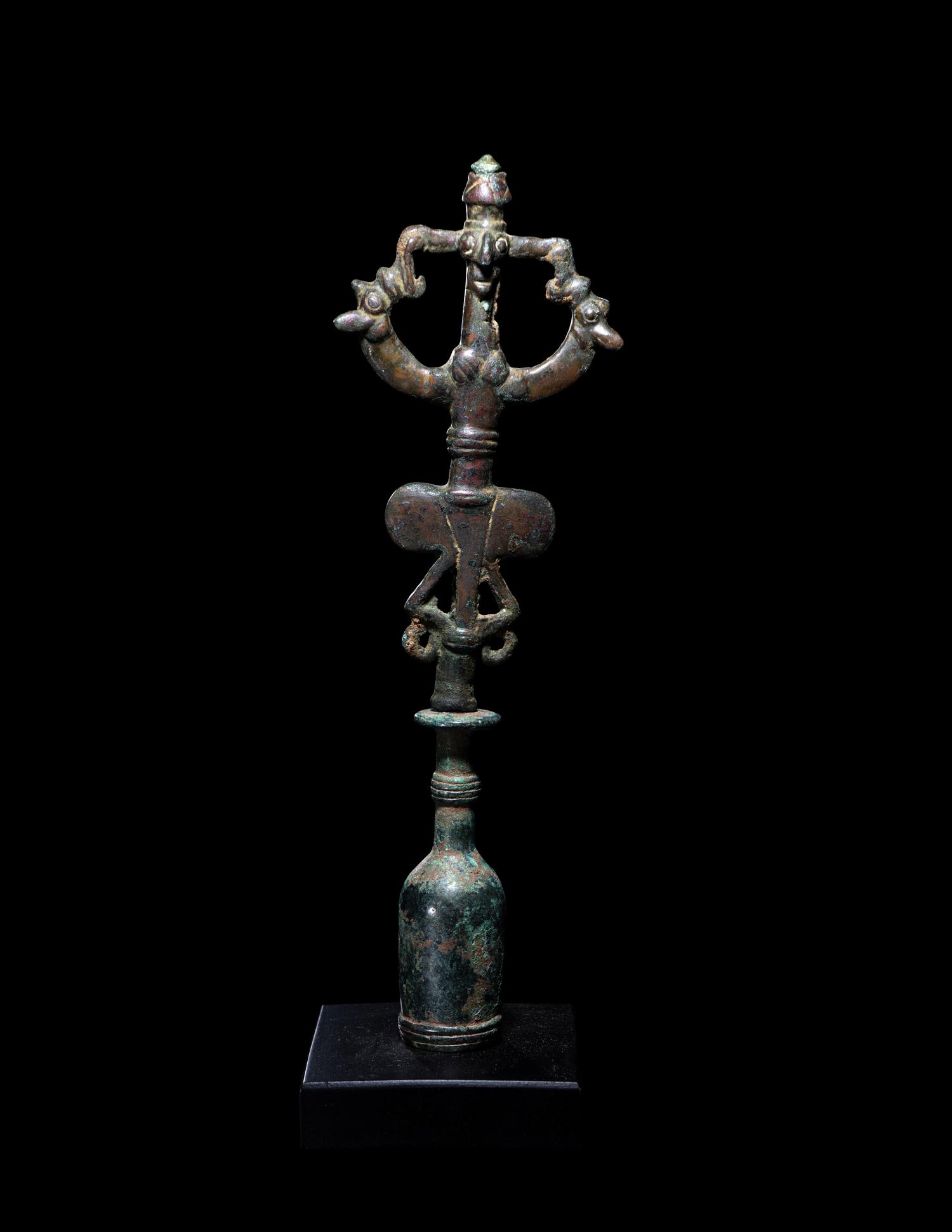 A Luristan Bronze Finial with The Master of the Animals