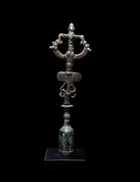 A Luristan Bronze Finial with The Master of the Animals