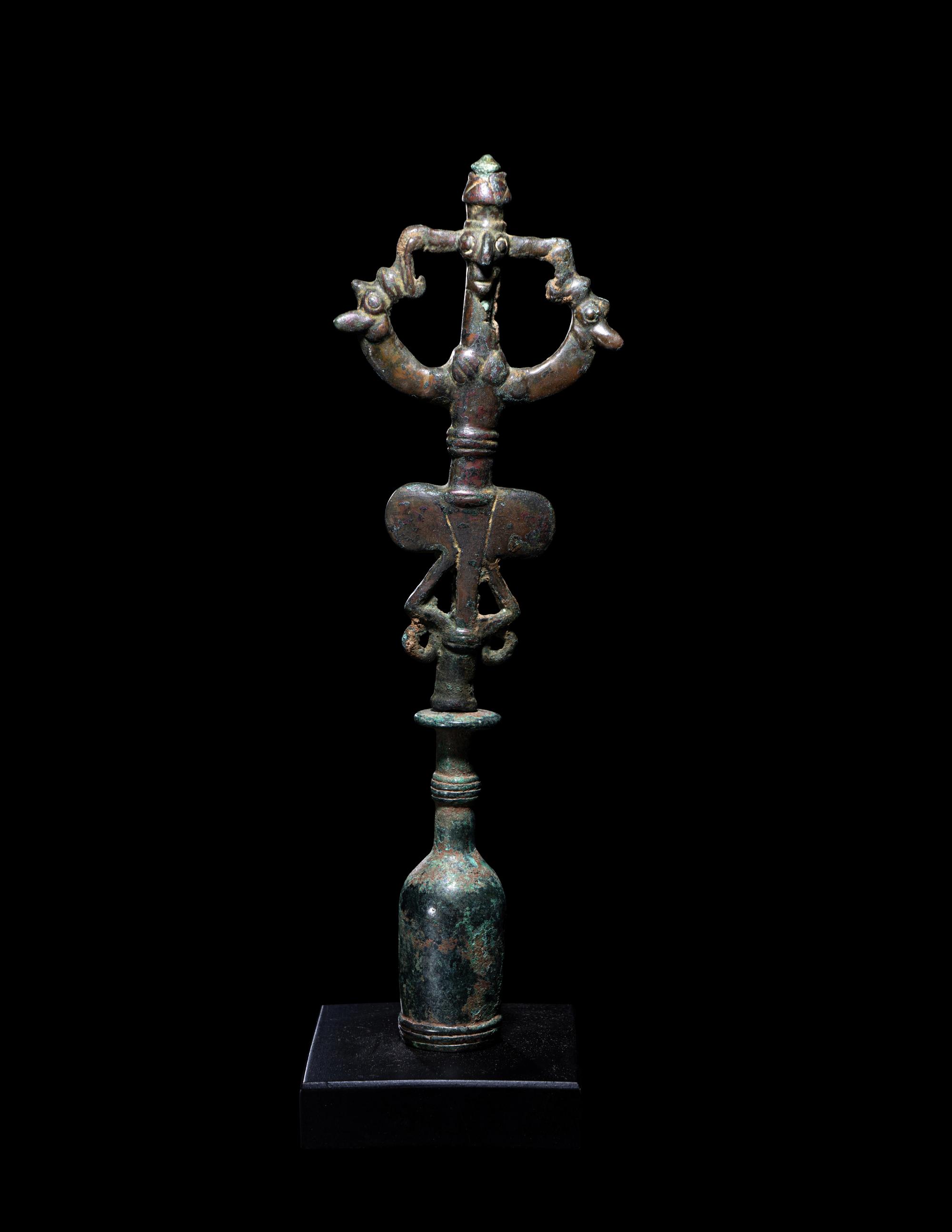 A Luristan Bronze Finial with The Master of the Animals