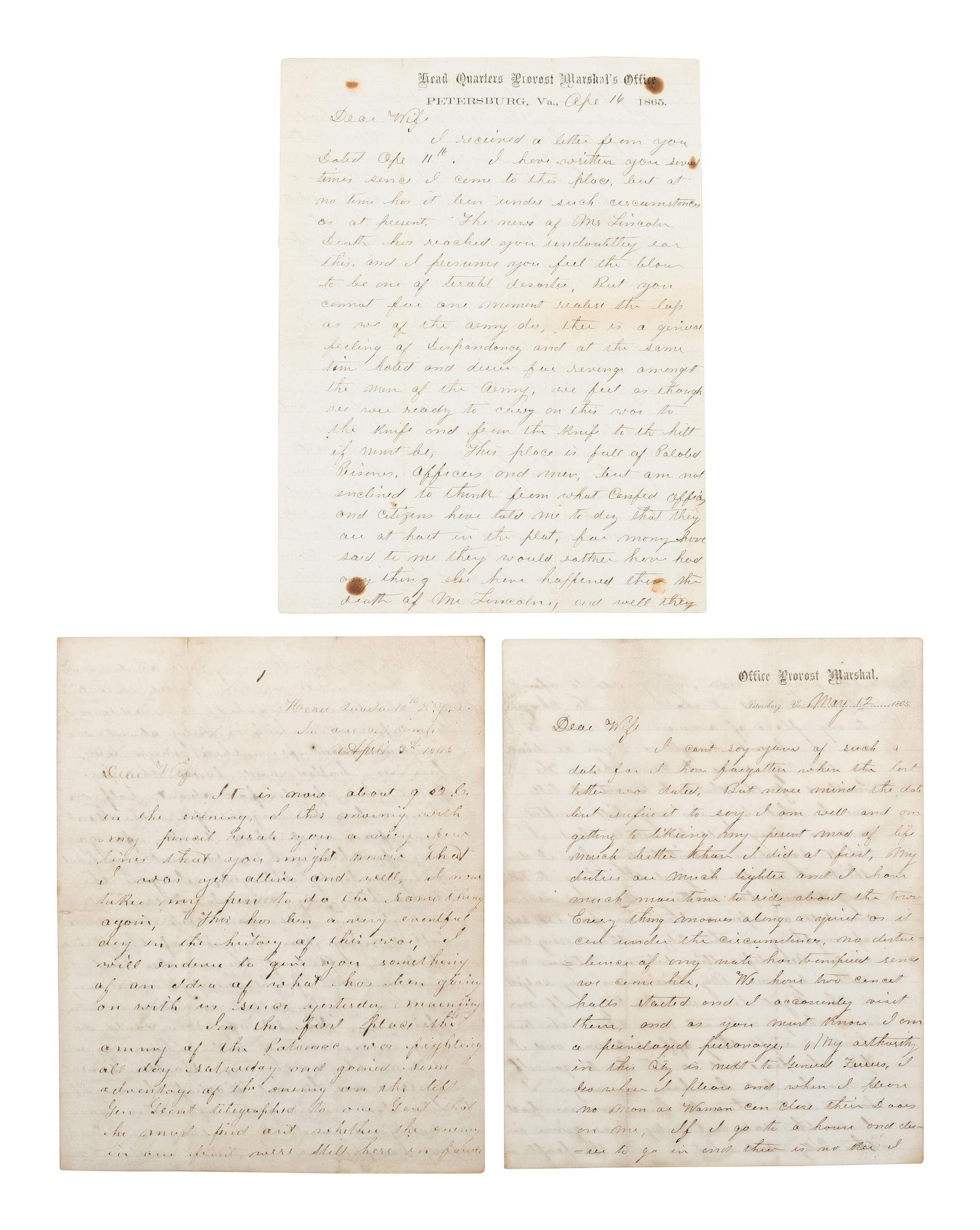[CIVIL WAR]. Papers of Major Seneca Roe Cowles (1828-1901), Co. D, 10th New York Heavy Artillery, the "Black River Artillery."