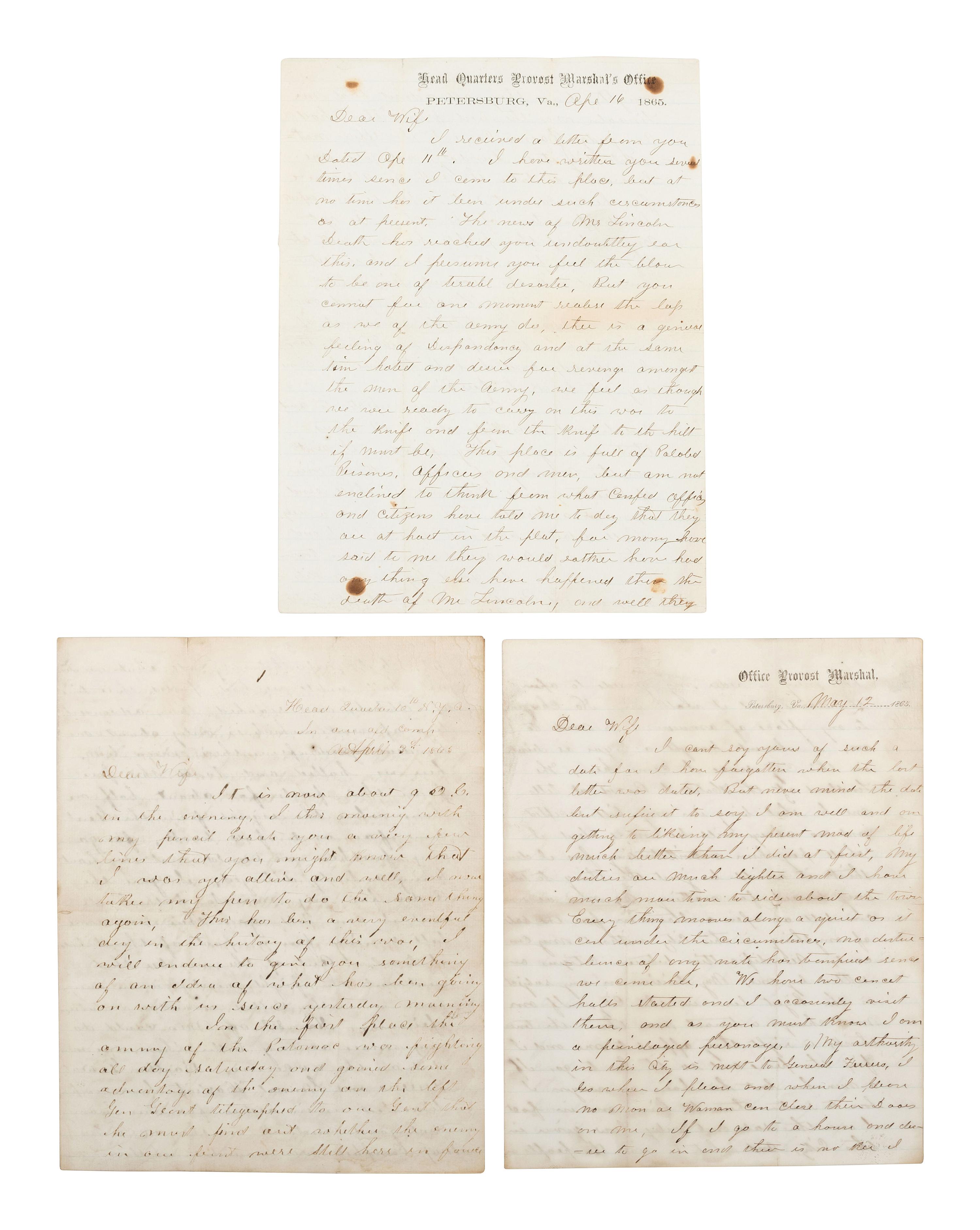 [CIVIL WAR]. Papers of Major Seneca Roe Cowles (1828-1901), Co. D, 10th New York Heavy Artillery, the "Black River Artillery."