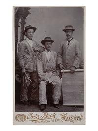 [EARLY PHOTOGRAPHY - OCCUPATIONAL]. 3 photographs, incl. by CDV of painters and a wallpaper hanger.