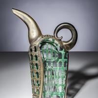 José Chardiet (Cuban, b. 1956) — Silver Flat & Sharp Sculptural Teapot, 2004