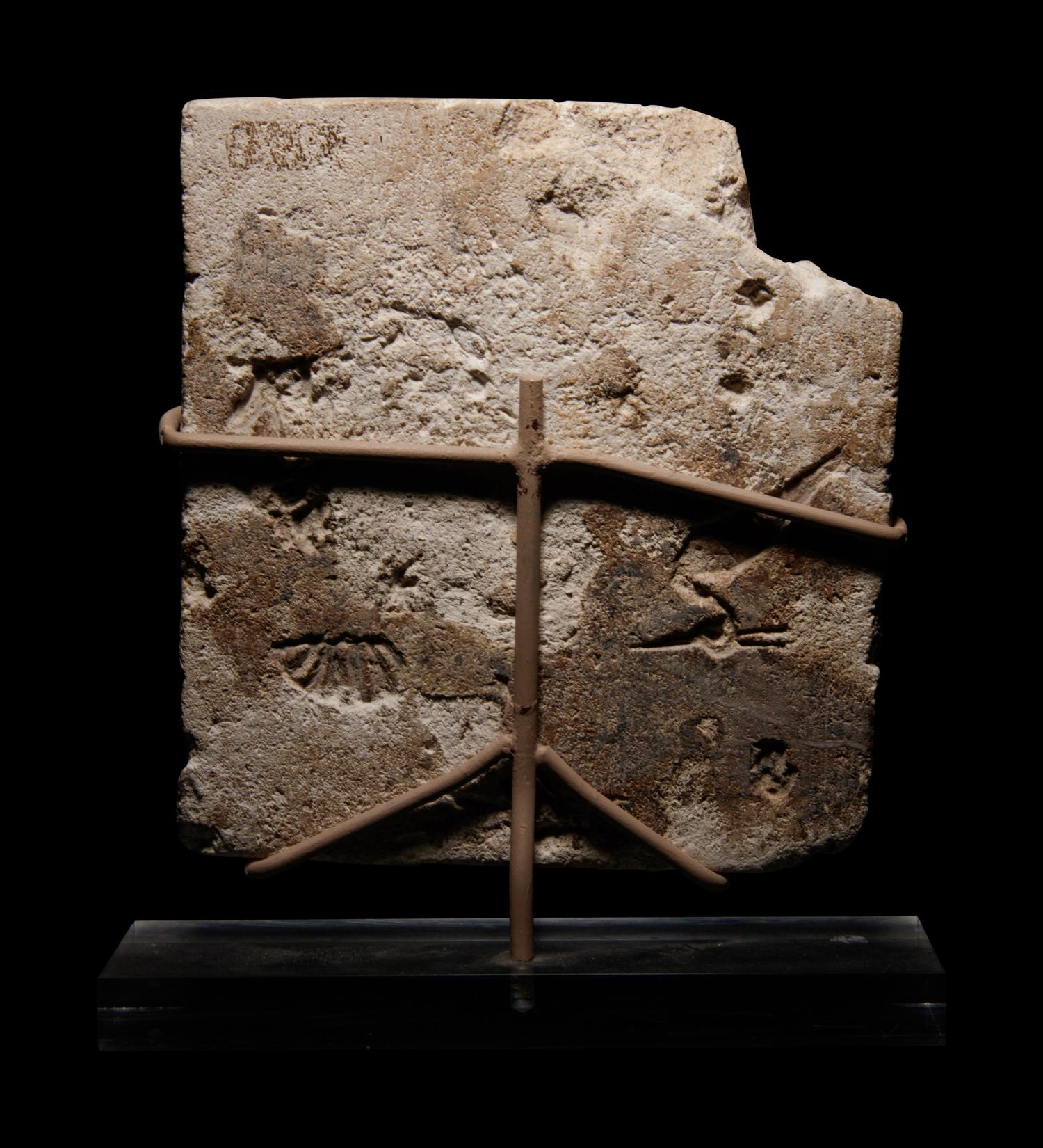 An Egyptian Limestone Sculptor's Model or Votive Relief