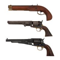 Lot of Three Modern Percussion Pistols