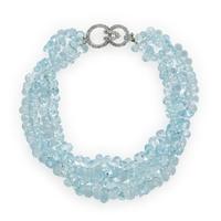 Mish, Aquamarine and White Gold Necklace
