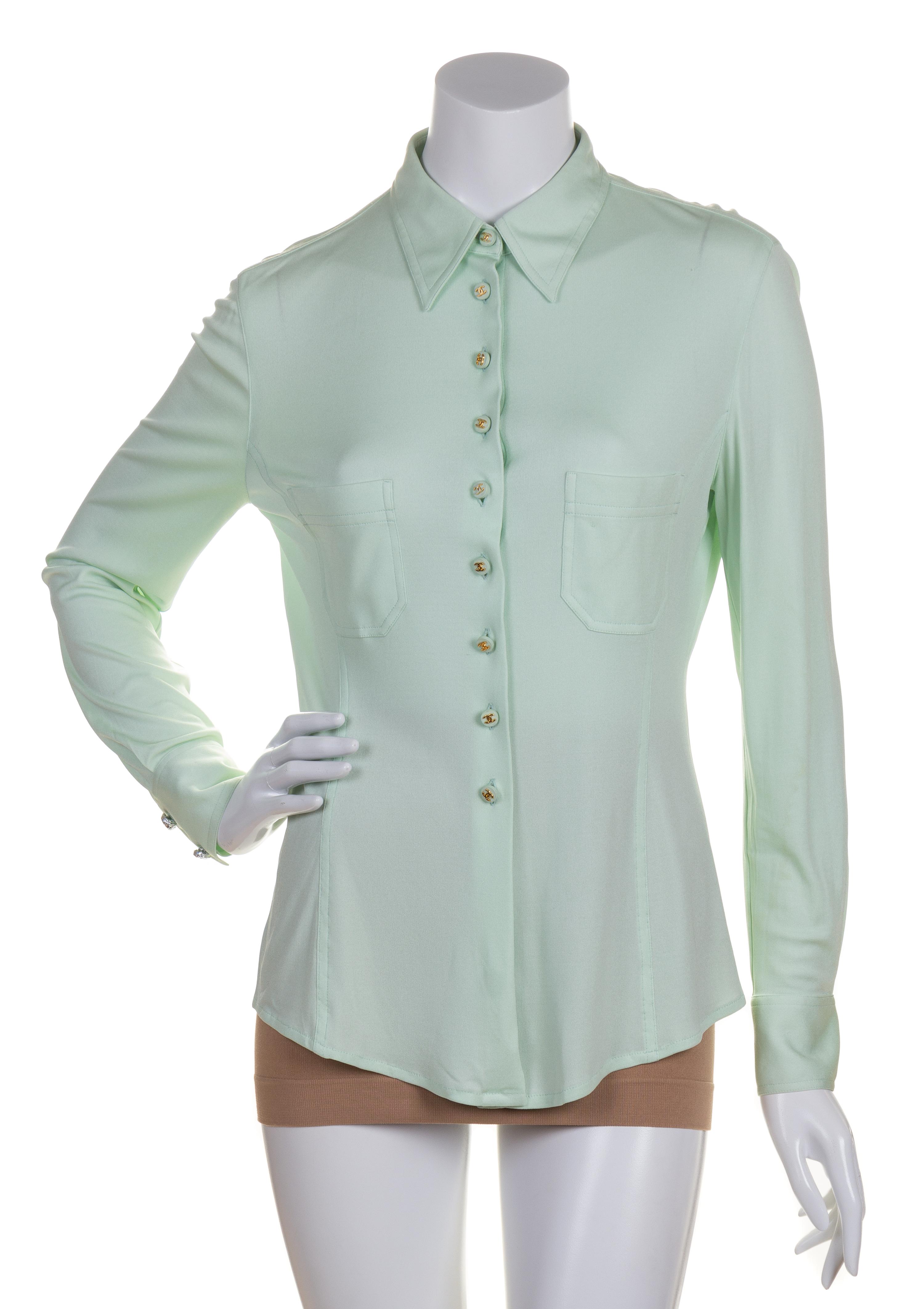 A Pair of Chanel Silk Blouses,