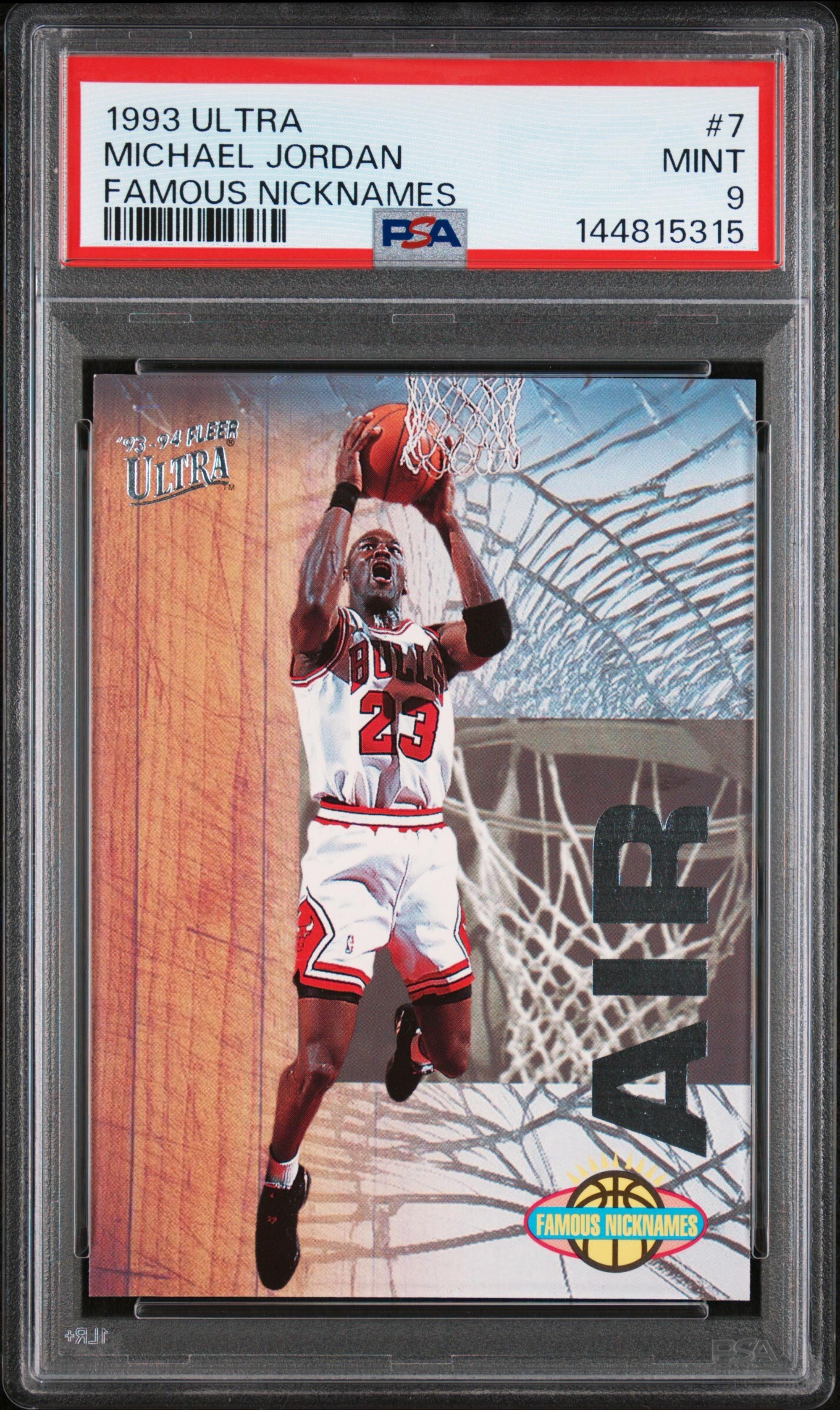 A 1993 Ultra Michael Jordan Famous Nicknames Basketball Card No. 7 (PSA 9 MINT)