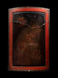 A Large Chinese Cinnabar Lacquer 'Figure' Panel