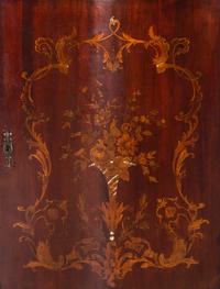 An English Mahogany and Marquetry Music Cabinet