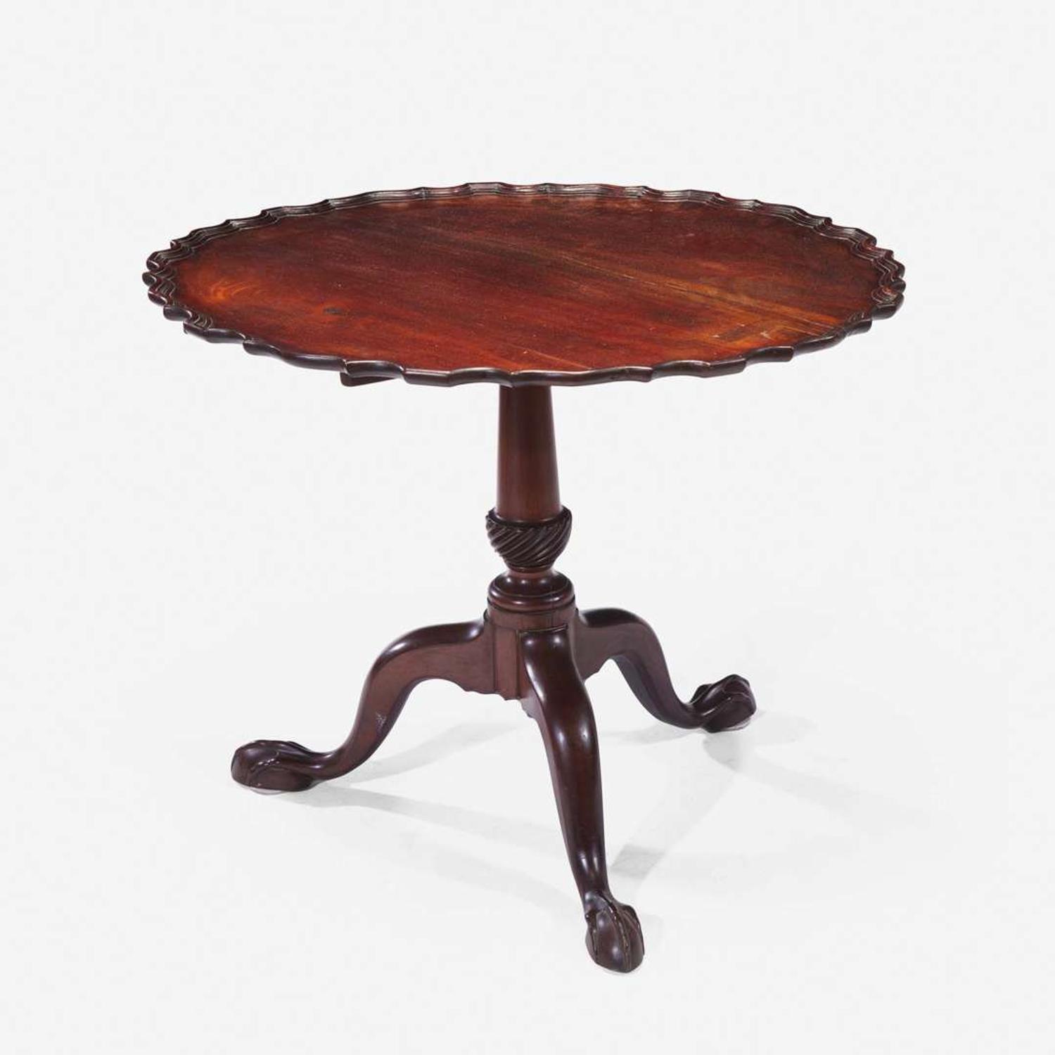 A Chippendale carved mahogany tilt-top tea table Philadelphia, PA, and Newport, RI, circa 1770