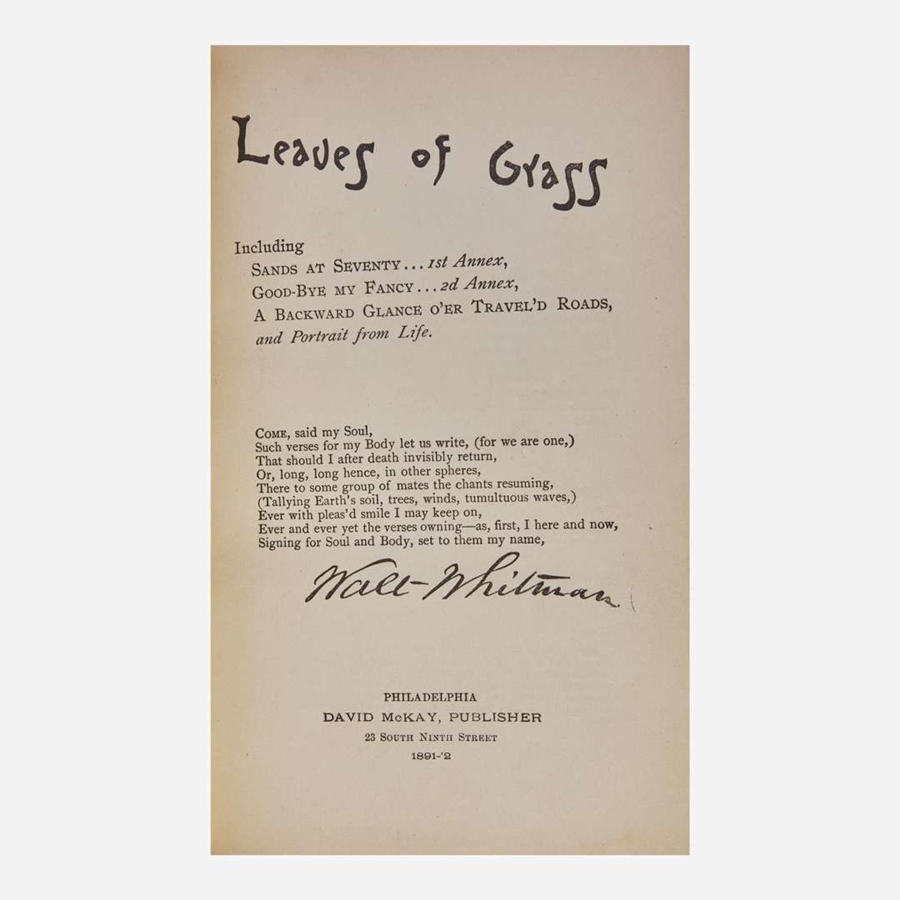 [Literature] Whitman, Walt Leaves of Grass