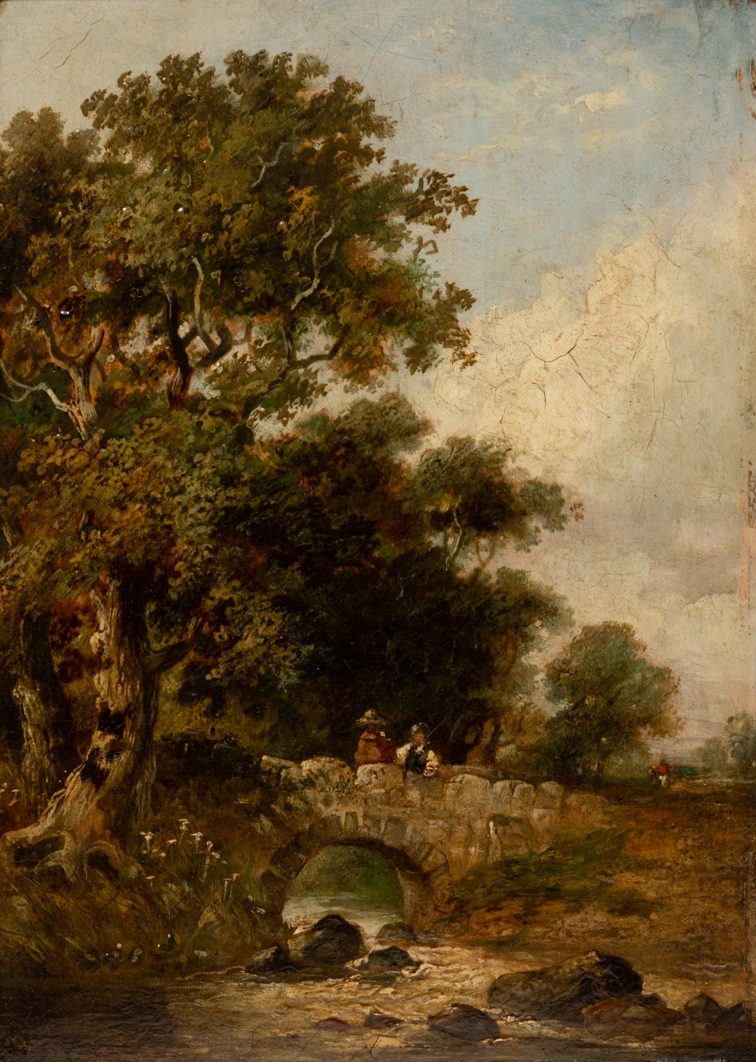 Landscape with Bridge and Two Figures