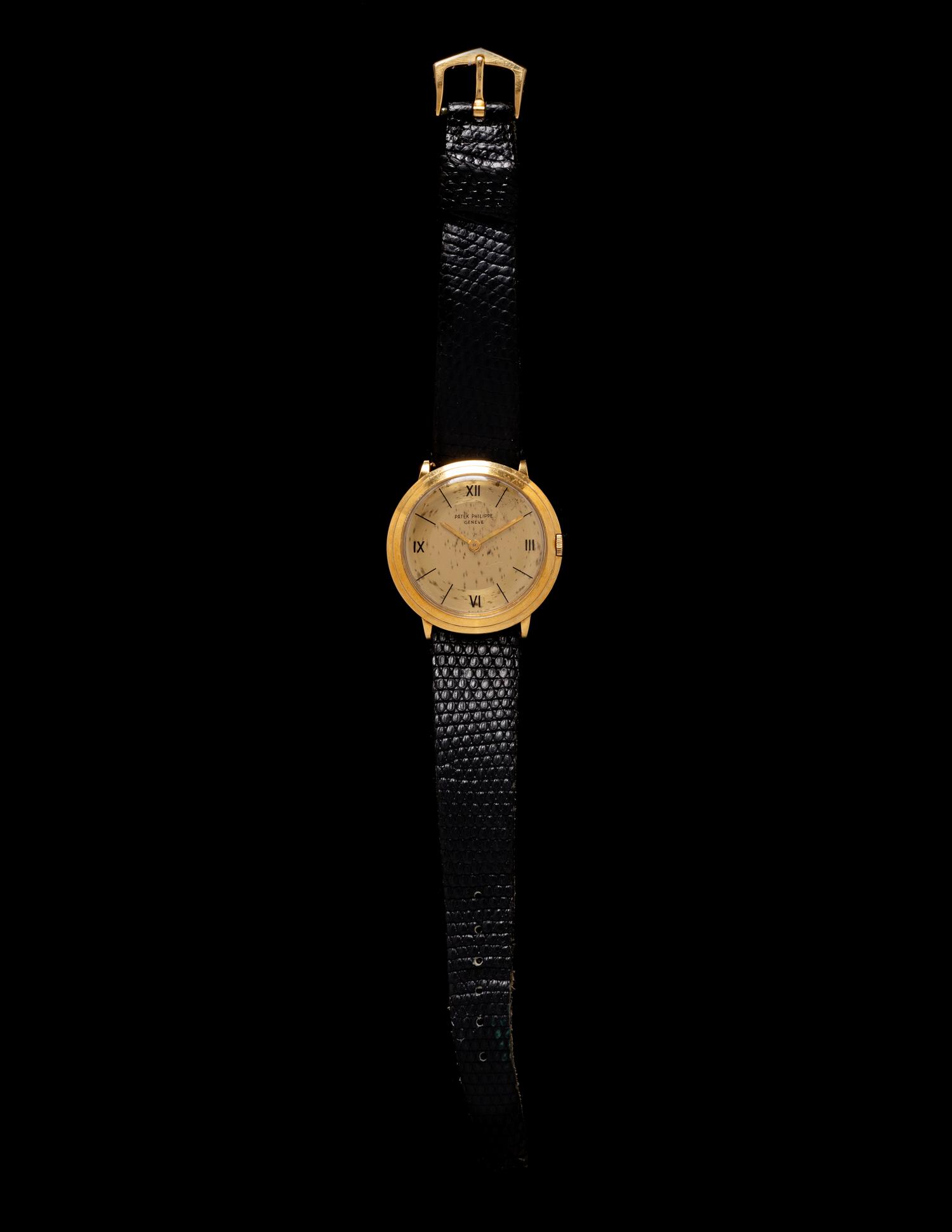 PATEK PHILIPPE, REF. 2501 18K YELLOW GOLD 'DISCO VOLANTE' WATCH