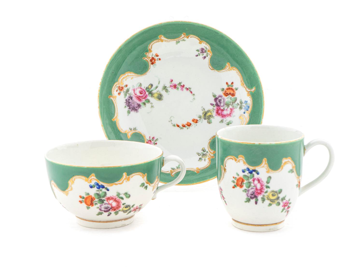 Three Pieces of Worcester Porcelain — C. 1770