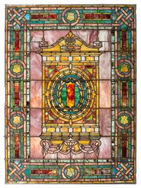 Arts and Crafts Leaded Glass Window, Circa 1900-1915…