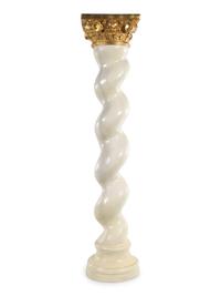 A Large Parcel Gilt Resin Solomonic Column