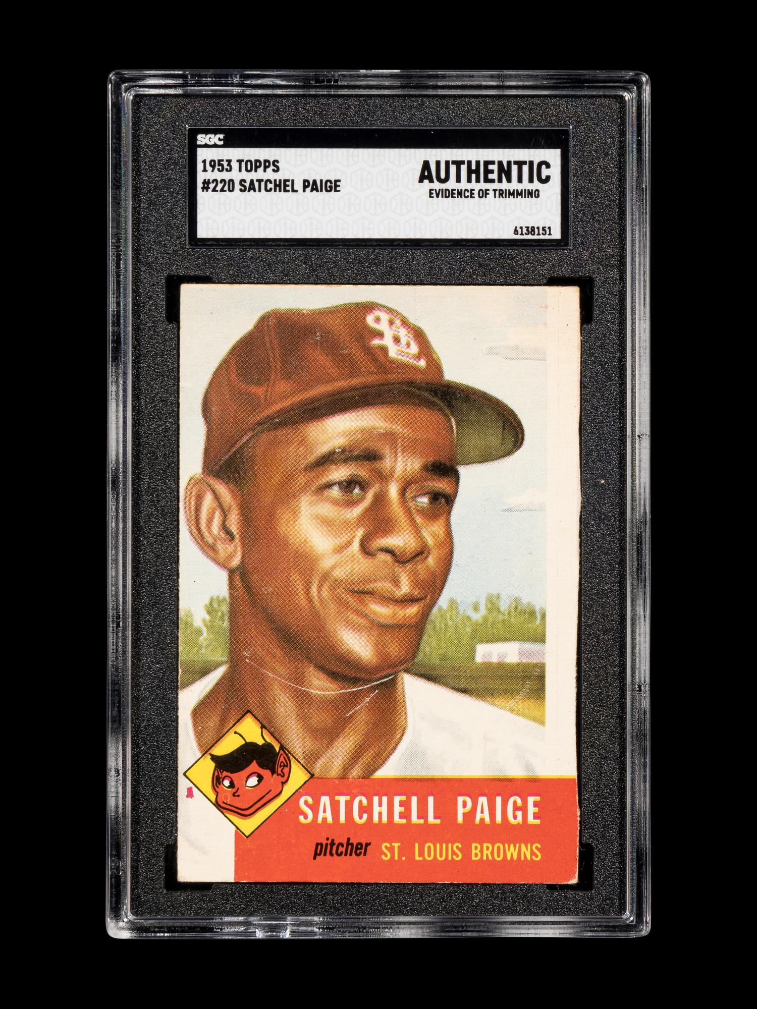 A 1953 Topps Satchel Paige Baseball Card No. 220 (SGC AUTHENTIC)
