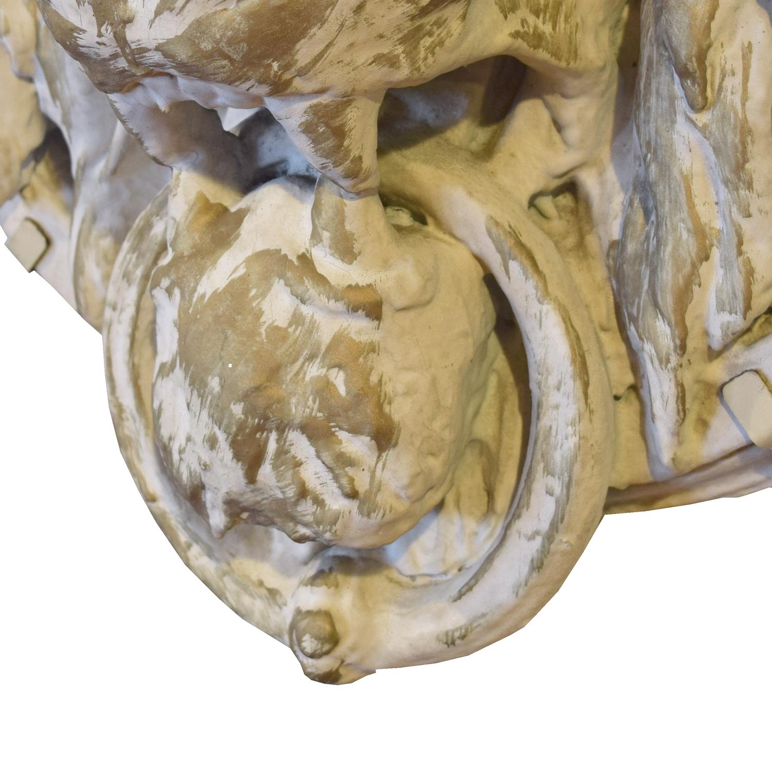 A Composition Lion Head from the Julian Theater, Chicago, IL. 17" W x 8.5" D x 20" H — United States, Circa 1909
