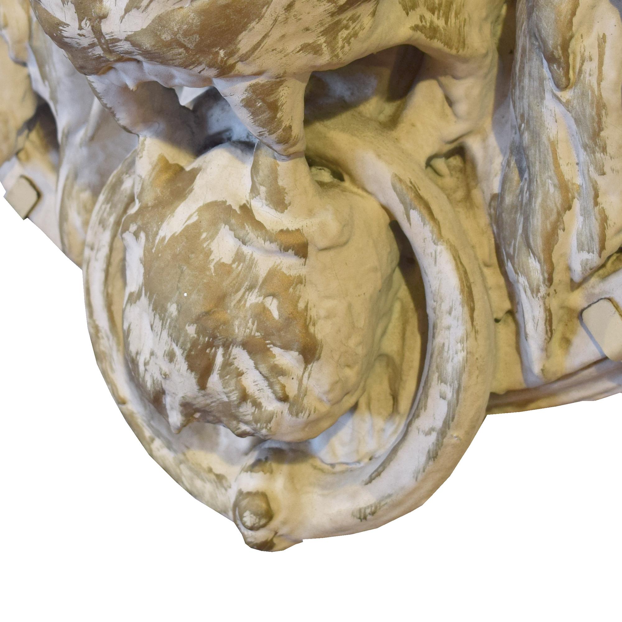A Composition Lion Head from the Julian Theater, Chicago, IL. 17" W x 8.5" D x 20" H — United States, Circa 1909